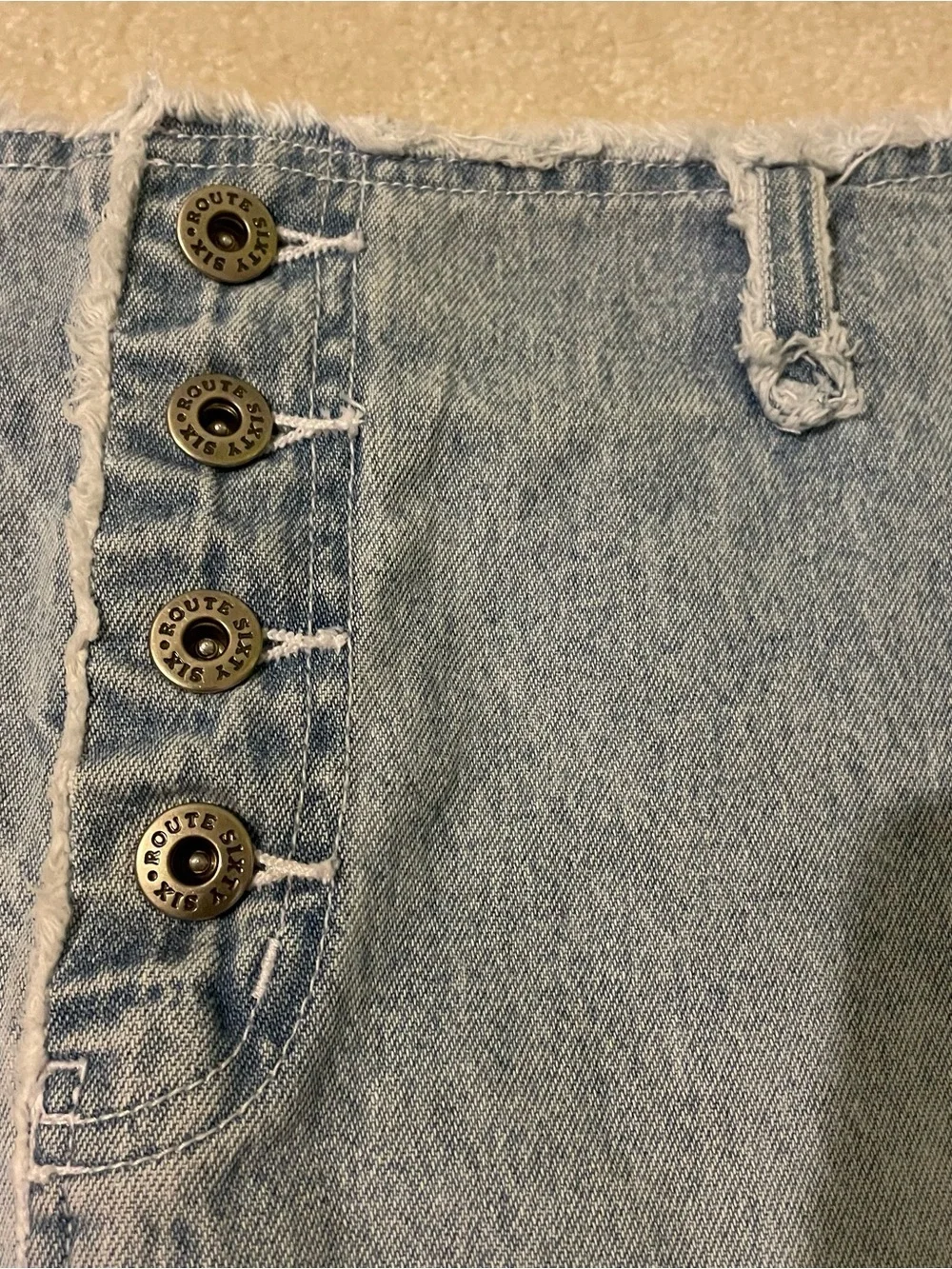 Vintage Route 66 denim mini skirt-size 16 EUC